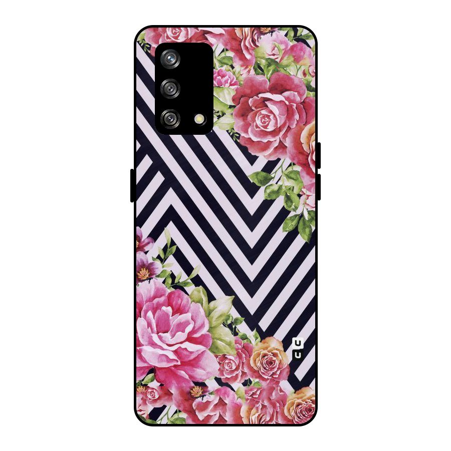 Bloom Zig Zag Metal Back Case for Oppo F19s