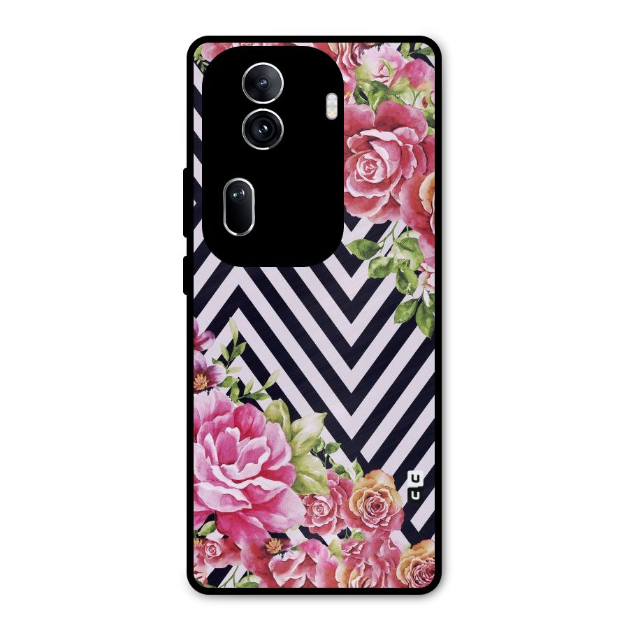 Bloom Zig Zag Metal Back Case for Oppo Reno11 Pro 5G