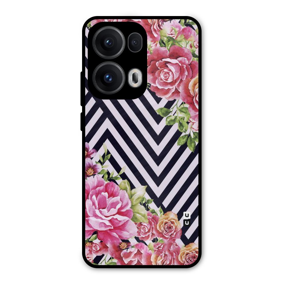 Bloom Zig Zag Metal Back Case for Oppo Reno13 Pro