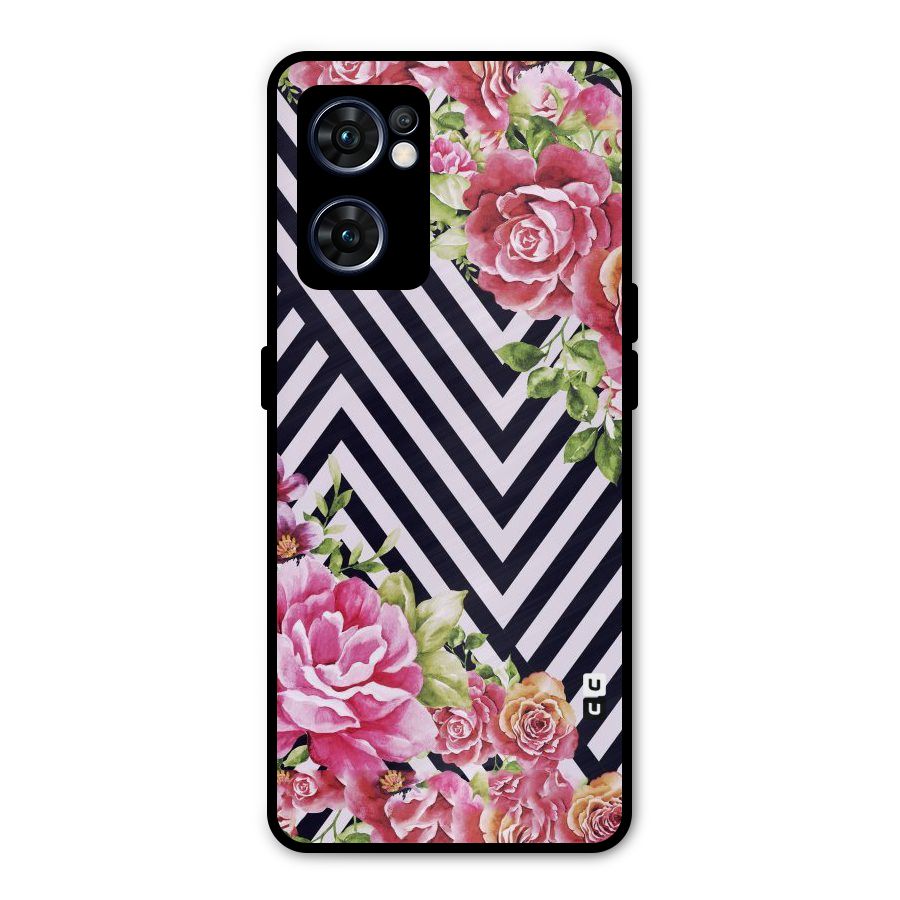 Bloom Zig Zag Metal Back Case for Oppo Reno7 5G