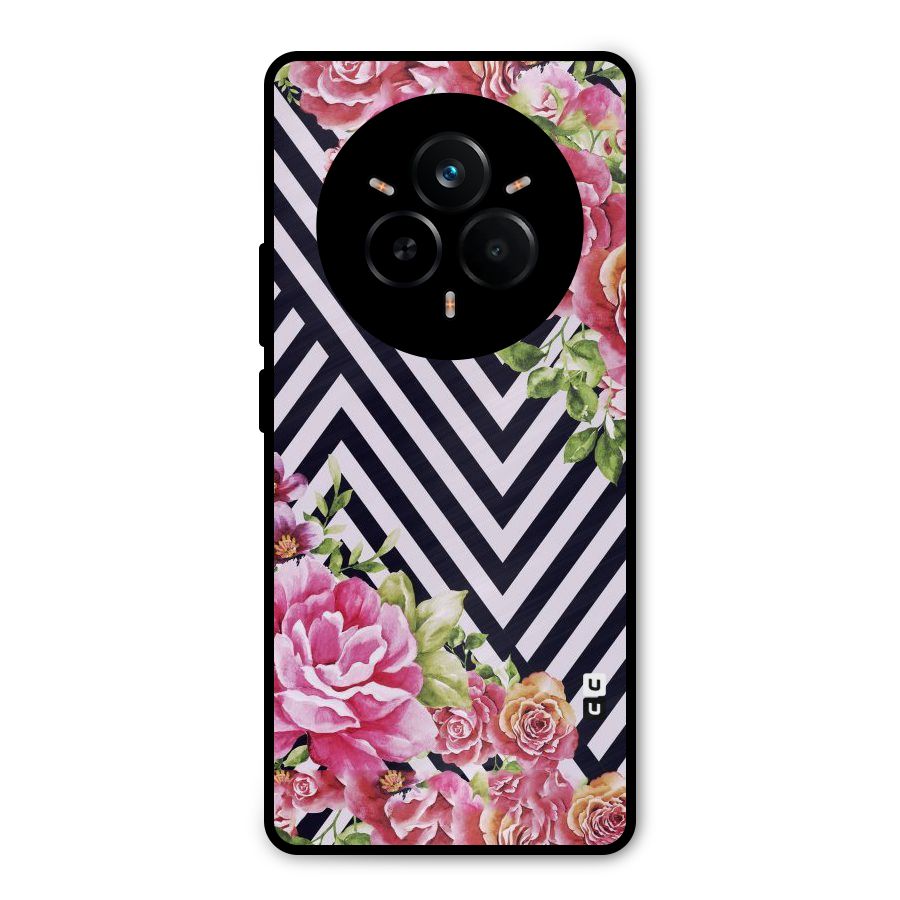 Bloom Zig Zag Metal Back Case for Realme 14 Pro