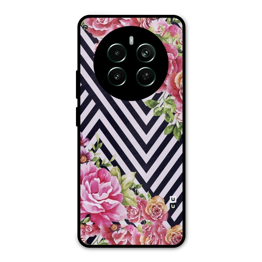 Bloom Zig Zag Metal Back Case for Realme Narzo 70 Pro