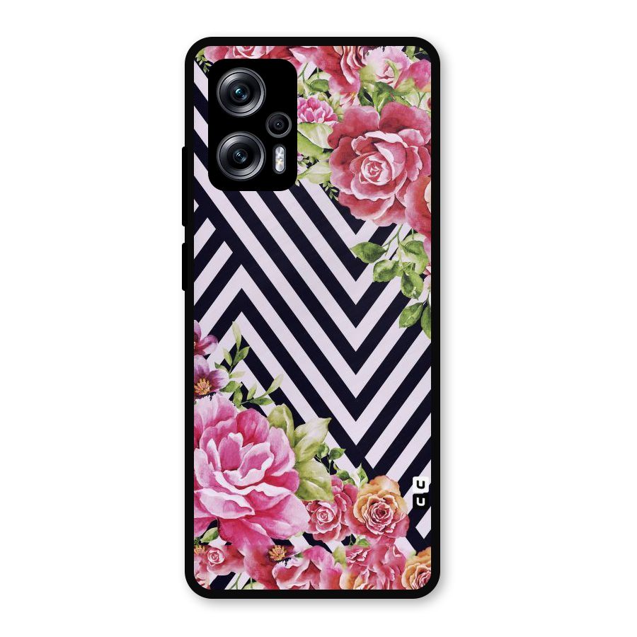 Bloom Zig Zag Metal Back Case for Redmi K50i