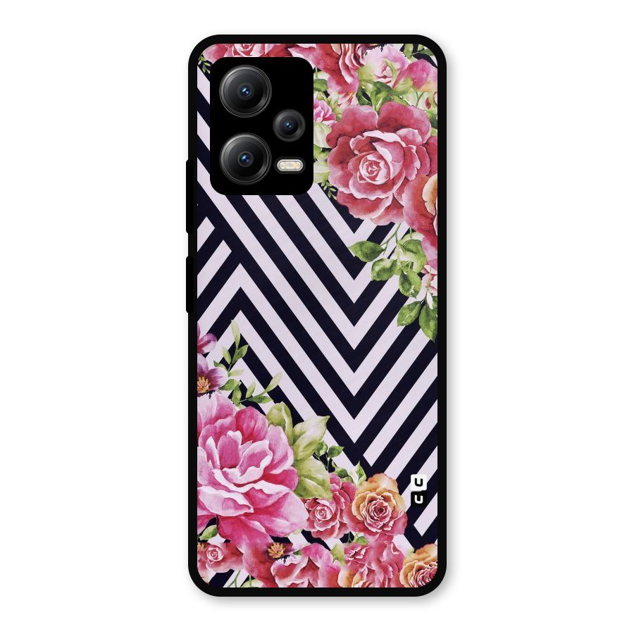 Bloom Zig Zag Metal Back Case for Redmi Note 12 5G