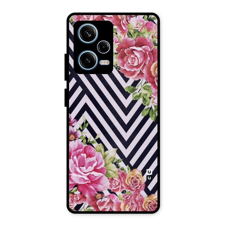 Bloom Zig Zag Metal Back Case for Redmi Note 12 Pro