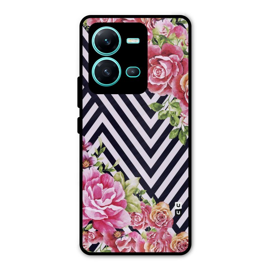 Bloom Zig Zag Metal Back Case for Vivo V25