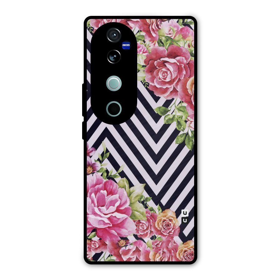 Bloom Zig Zag Metal Back Case for Vivo V40