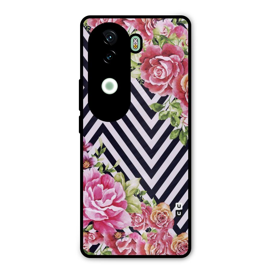 Bloom Zig Zag Metal Back Case for Vivo V40e