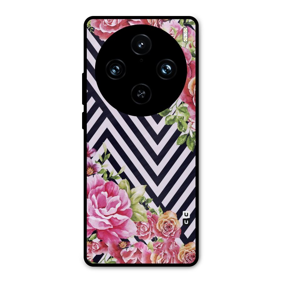 Bloom Zig Zag Metal Back Case for Vivo X100 Pro