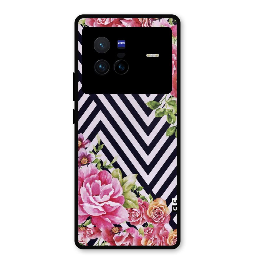 Bloom Zig Zag Metal Back Case for Vivo X80
