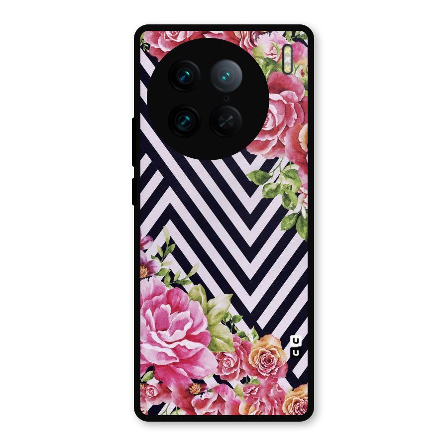 Bloom Zig Zag Metal Back Case for Vivo X90 Pro