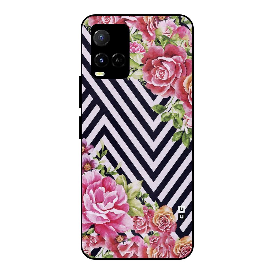 Bloom Zig Zag Metal Back Case for Vivo Y21