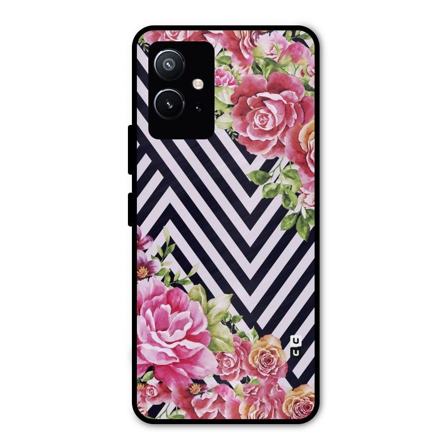 Bloom Zig Zag Metal Back Case for Vivo Y75 5G