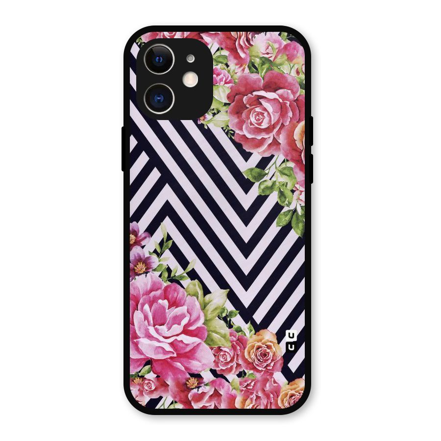Bloom Zig Zag Metal Back Case for iPhone 12