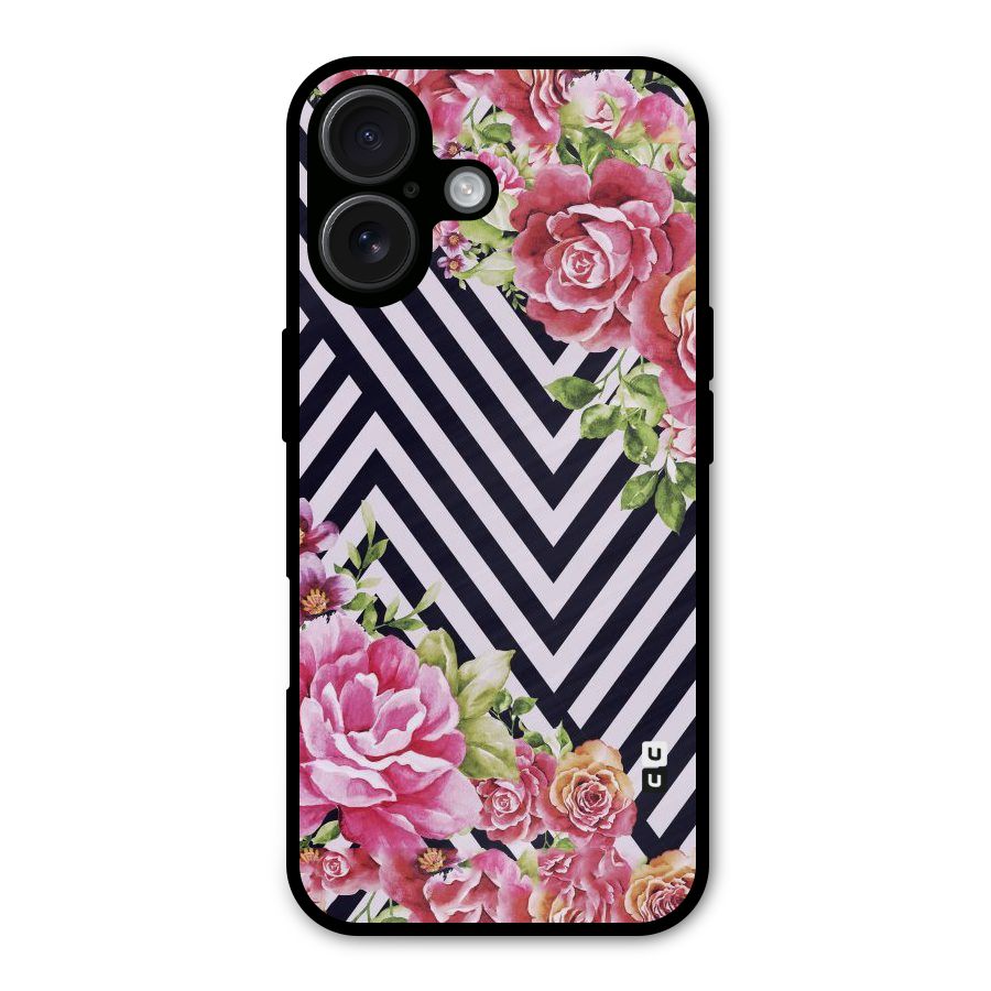Bloom Zig Zag Metal Back Case for iPhone 16