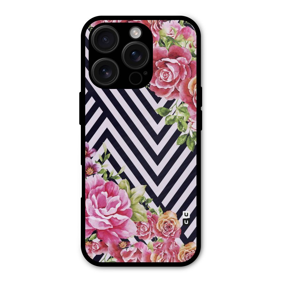 Bloom Zig Zag Metal Back Case for iPhone 16 Pro