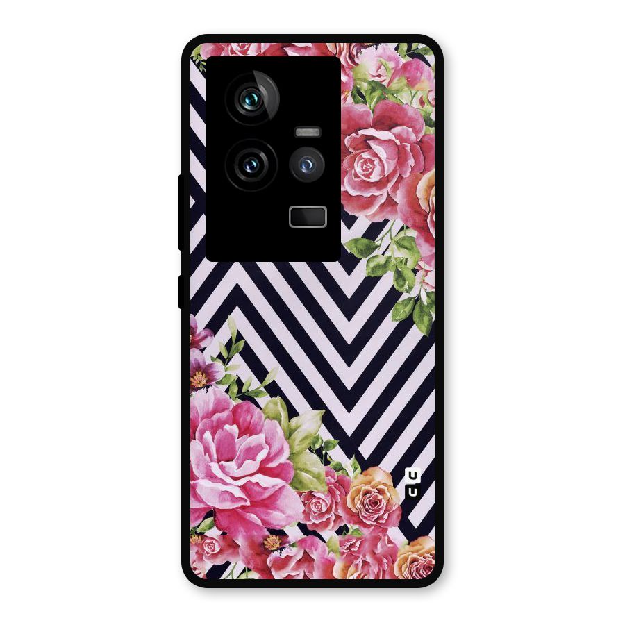 Bloom Zig Zag Metal Back Case for iQOO 11 5G