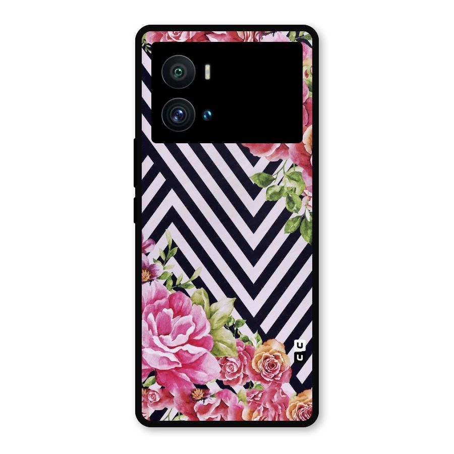 Bloom Zig Zag Metal Back Case for iQOO 9 Pro