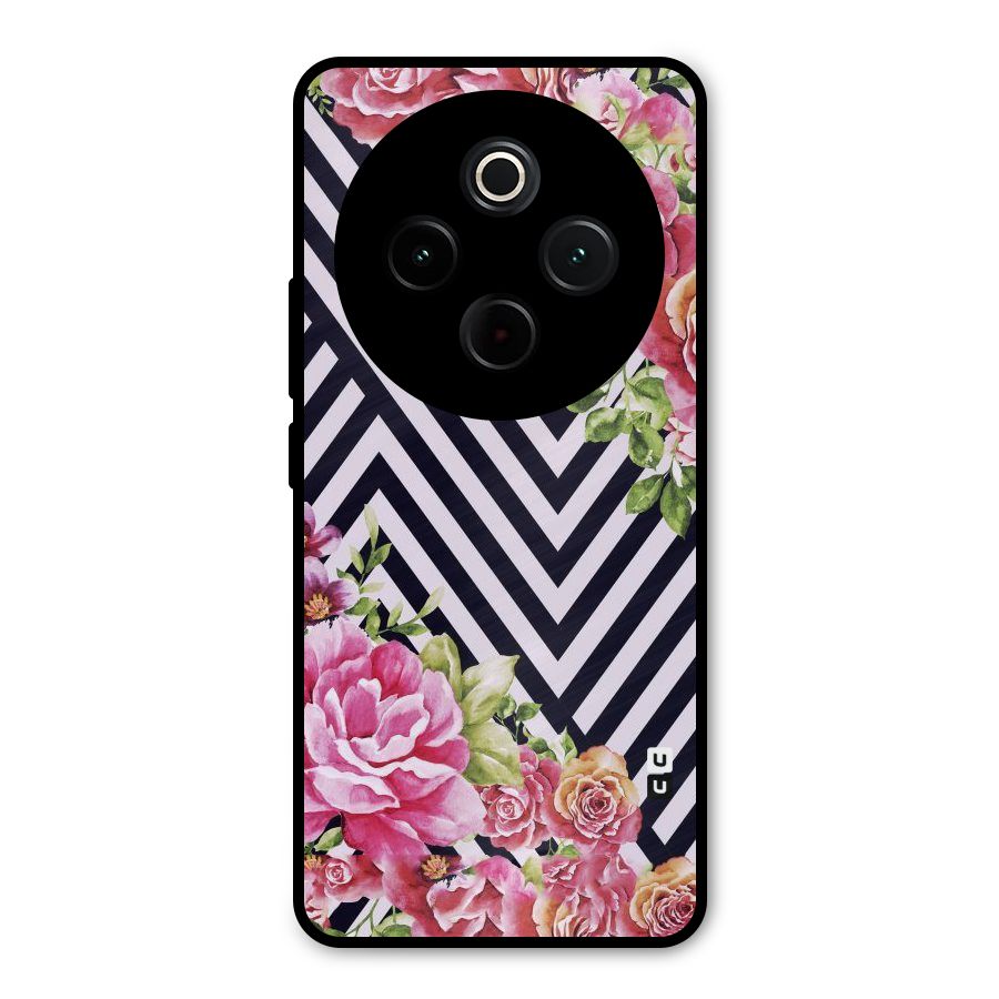 Bloom Zig Zag Metal Back Case for iQOO Z10