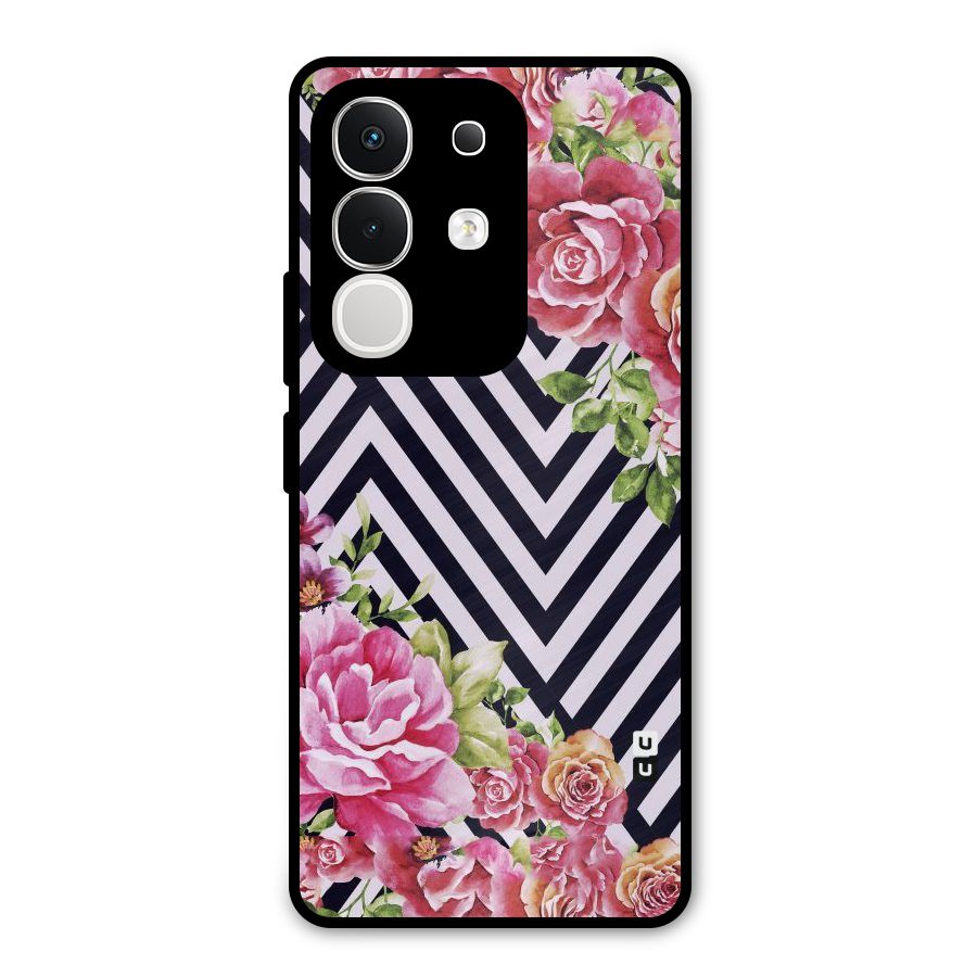 Bloom Zig Zag Metal Back Case for iQOO Z10x