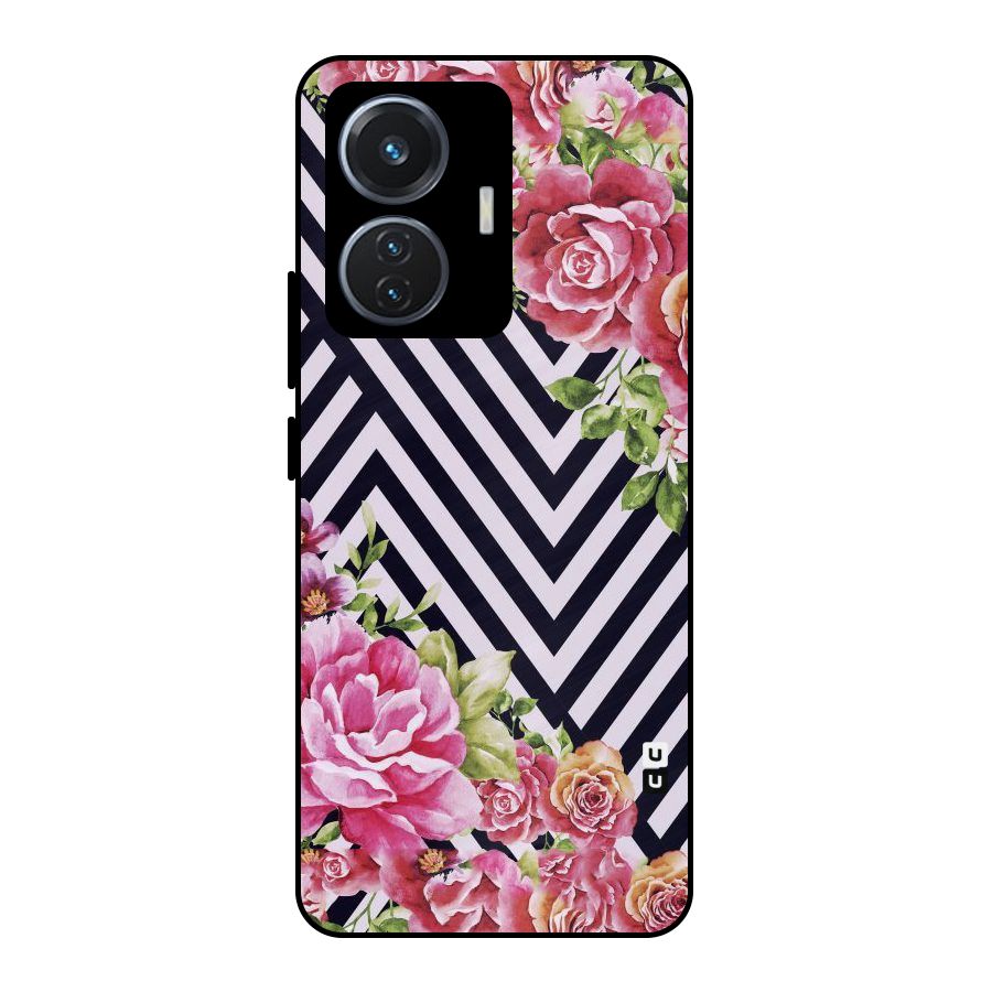 Bloom Zig Zag Metal Back Case for iQOO Z6 44W