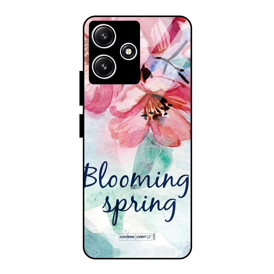 Blooming Spring Glass Back Case for Poco M6 Pro