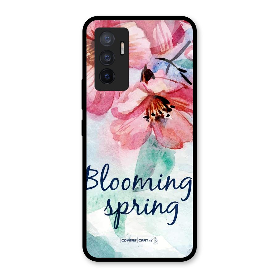 Blooming Spring Glass Back Case for Vivo V23e