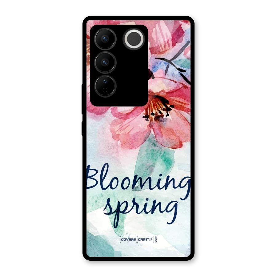 Blooming Spring Glass Back Case for Vivo V27