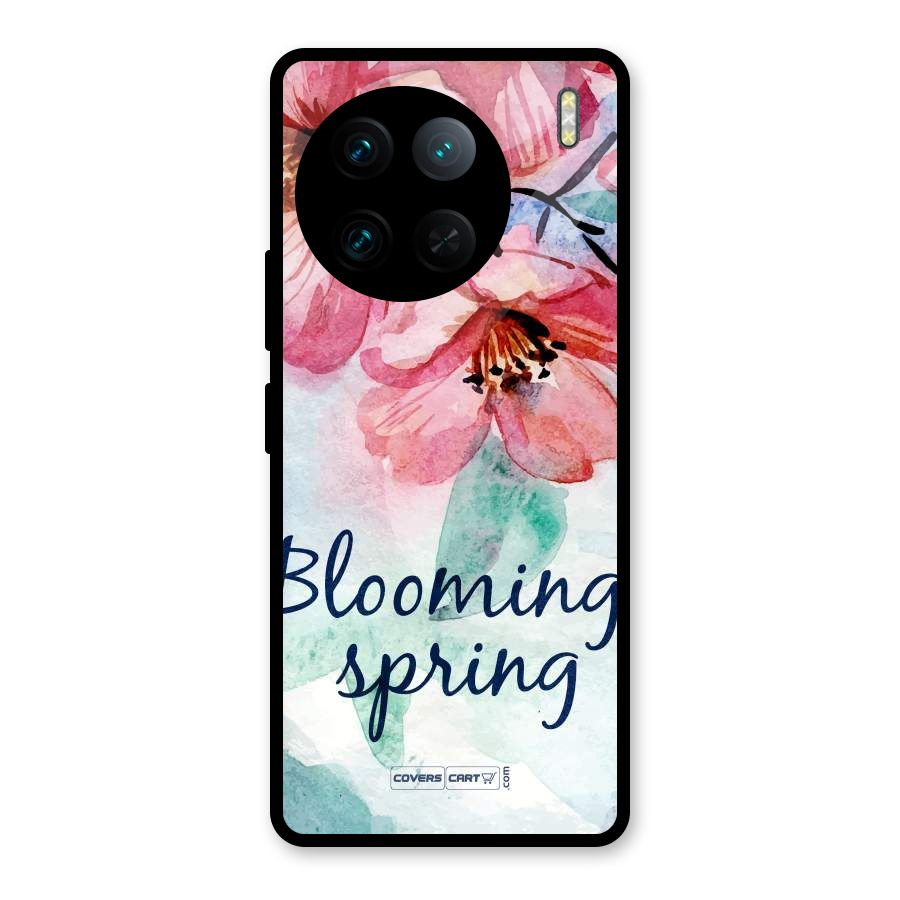 Blooming Spring Glass Back Case for Vivo X90 Pro