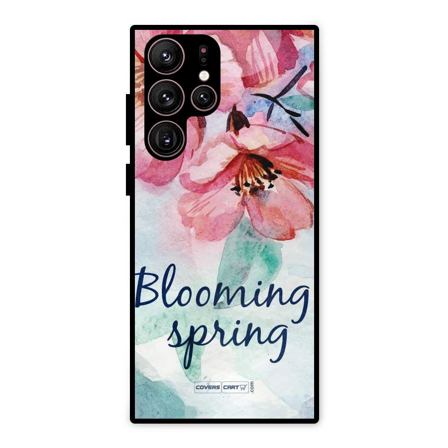 Blooming Spring Metal Back Case for Galaxy S22 Ultra 5G