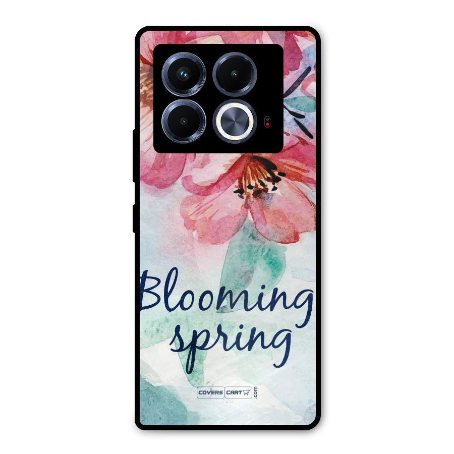 Blooming Spring Metal Back Case for Infinix Note 40 5G