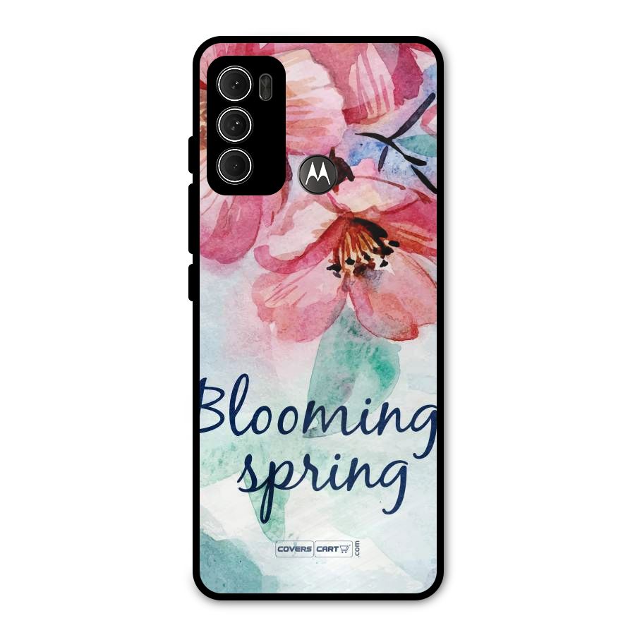 Blooming Spring Metal Back Case for Moto G60