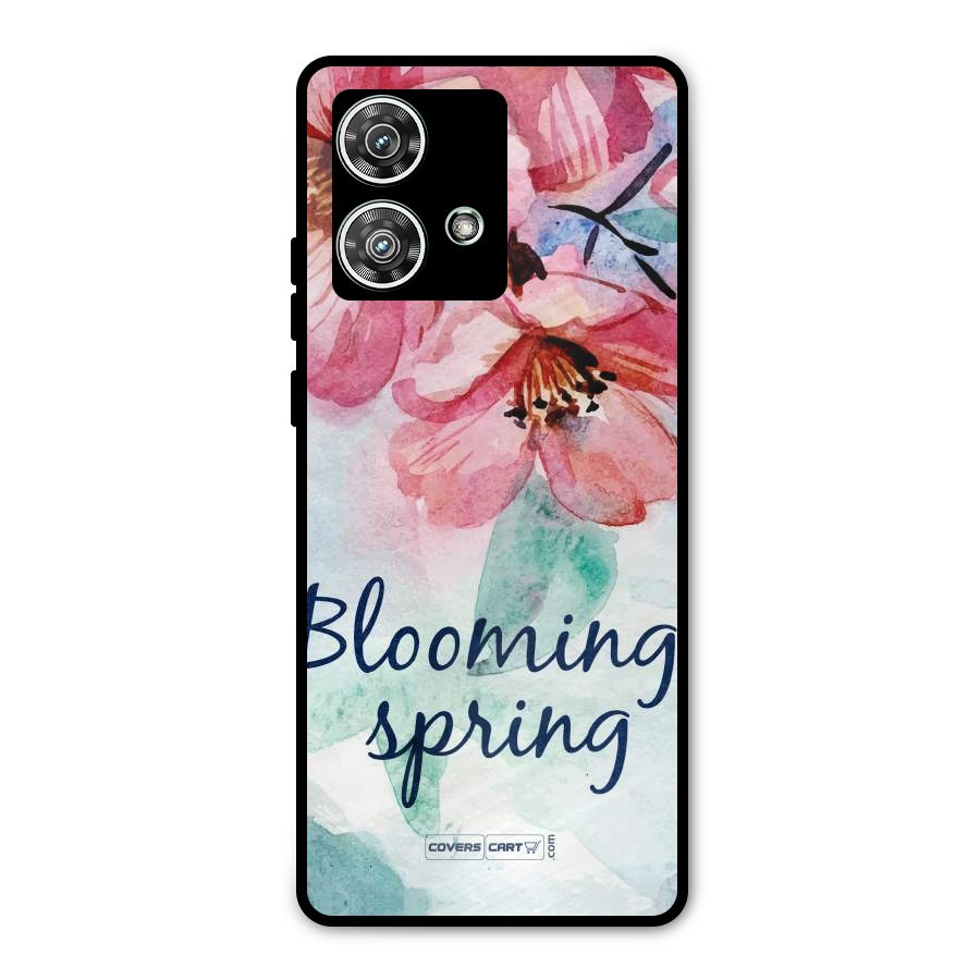 Blooming Spring Metal Back Case for Motorola Edge 40 Neo