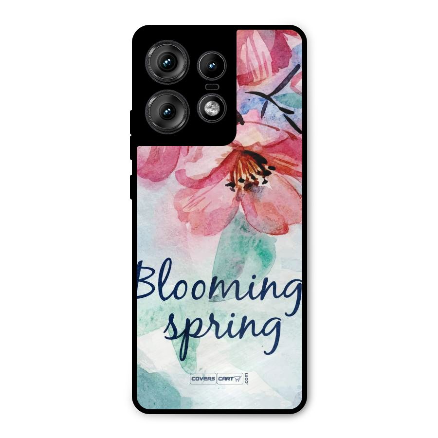 Blooming Spring Metal Back Case for Motorola Edge 50 Pro