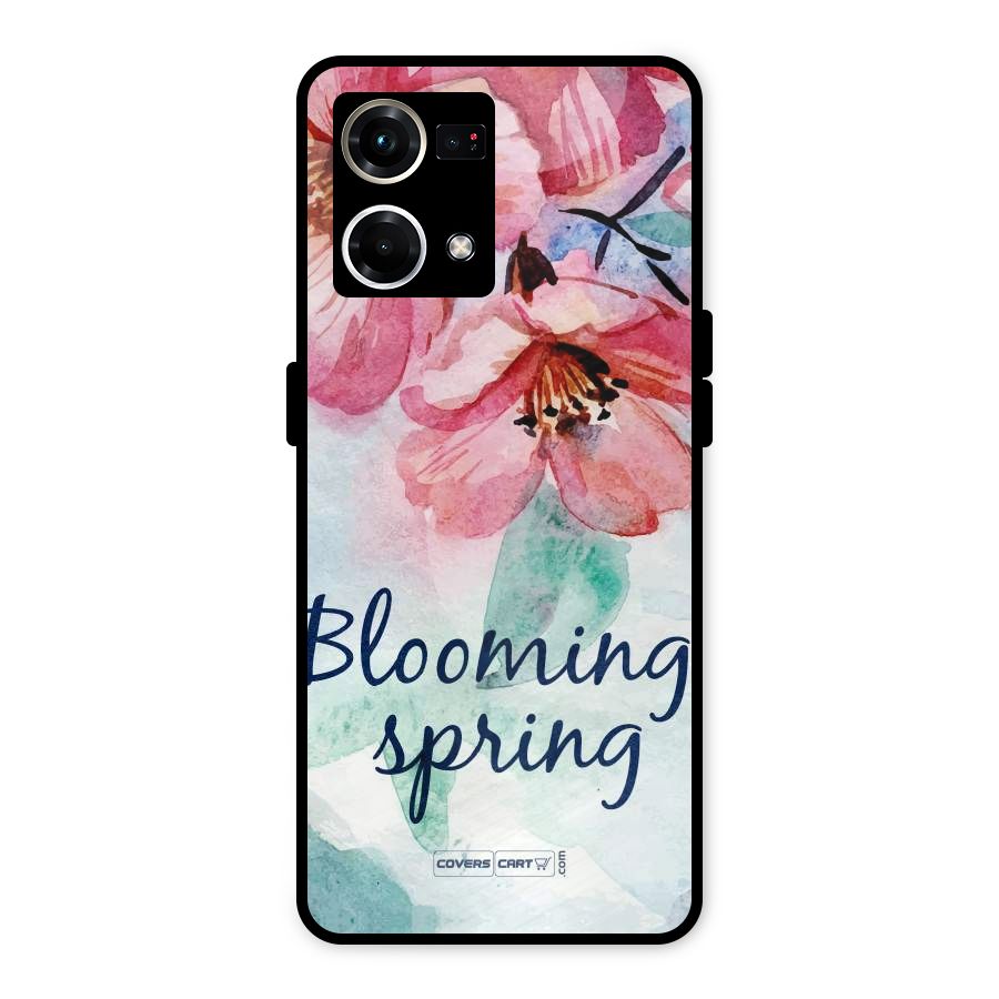 Blooming Spring Metal Back Case for Oppo F21s Pro 4G