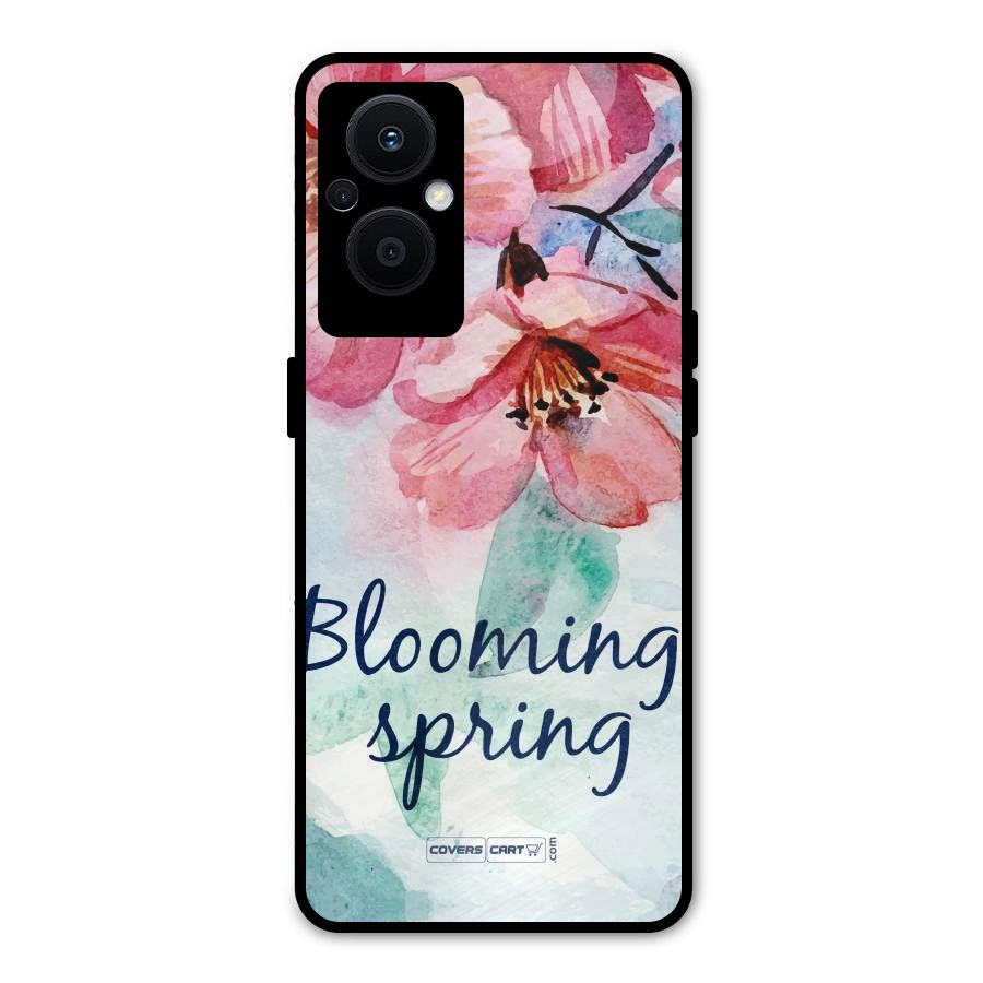 Blooming Spring Metal Back Case for Oppo F21s Pro 5G