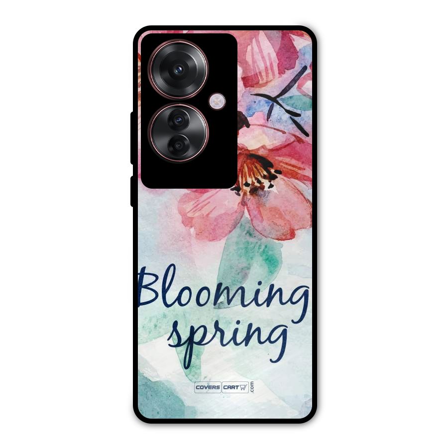 Blooming Spring Metal Back Case for Oppo F25 Pro