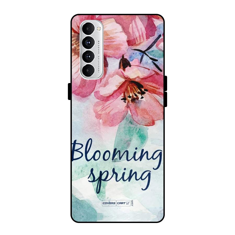 Blooming Spring Metal Back Case for Oppo Reno4 Pro
