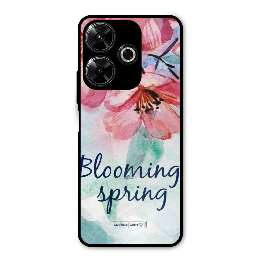 Blooming Spring Metal Back Case for Poco M6 Plus