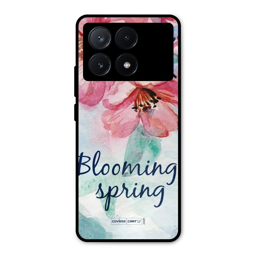 Blooming Spring Metal Back Case for Poco X6 Pro