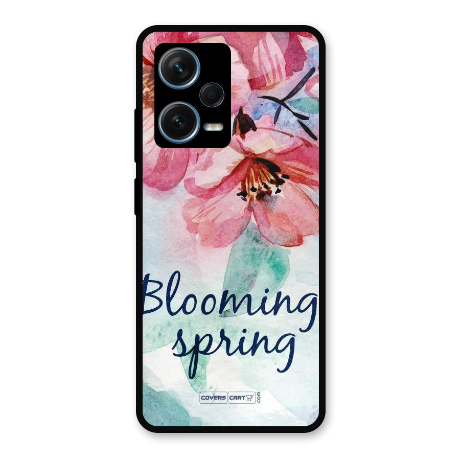 Blooming Spring Metal Back Case for Redmi Note 12 Pro Plus 5G