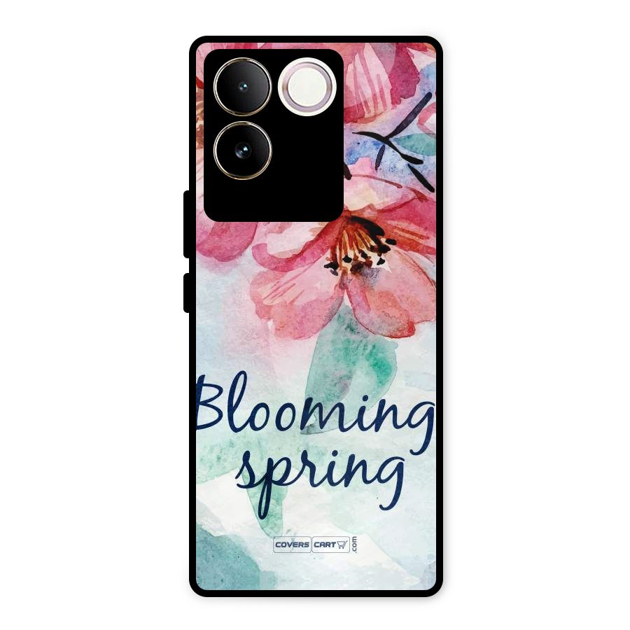 Blooming Spring Metal Back Case for Vivo T2 Pro
