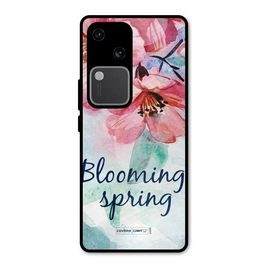 Blooming Spring Metal Back Case for Vivo V30