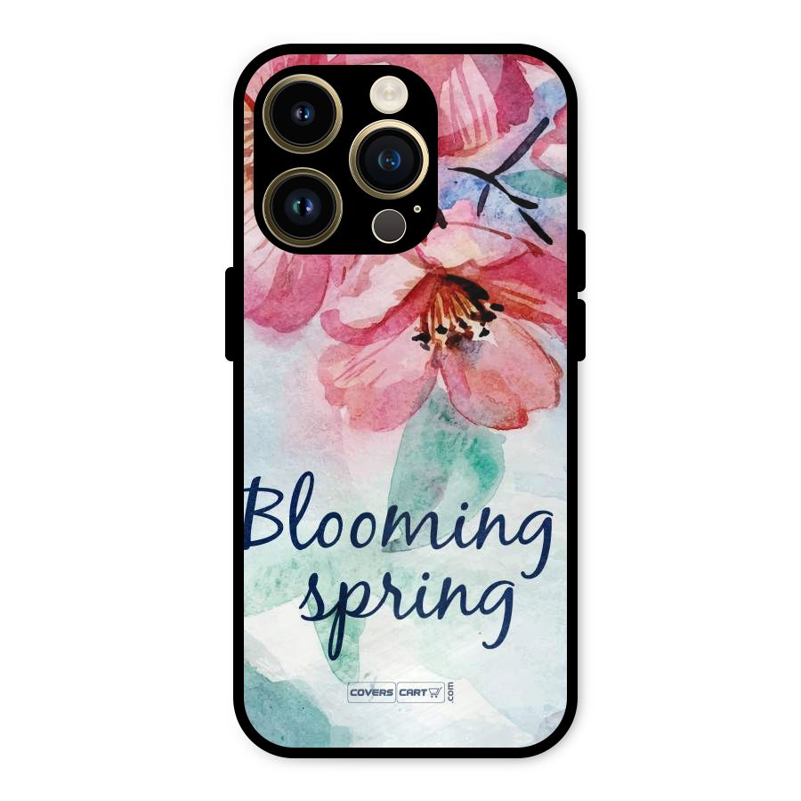 Blooming Spring Metal Back Case for iPhone 14 Pro