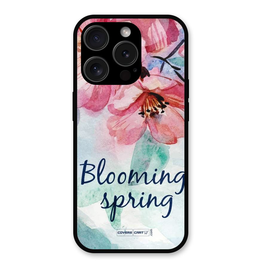 Blooming Spring Metal Back Case for iPhone 15 Pro