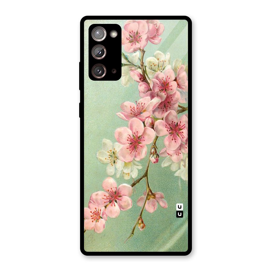 Blossom Cherry Design Glass Back Case for Galaxy Note 20