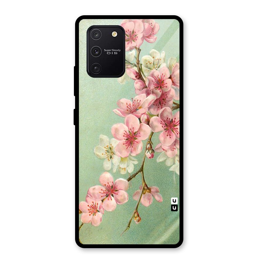 Blossom Cherry Design Glass Back Case for Galaxy S10 Lite