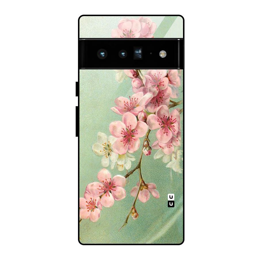 Blossom Cherry Design Glass Back Case for Google Pixel 6 Pro