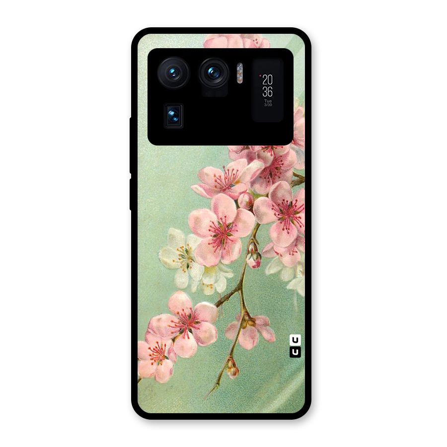 Blossom Cherry Design Glass Back Case for Mi 11 Ultra