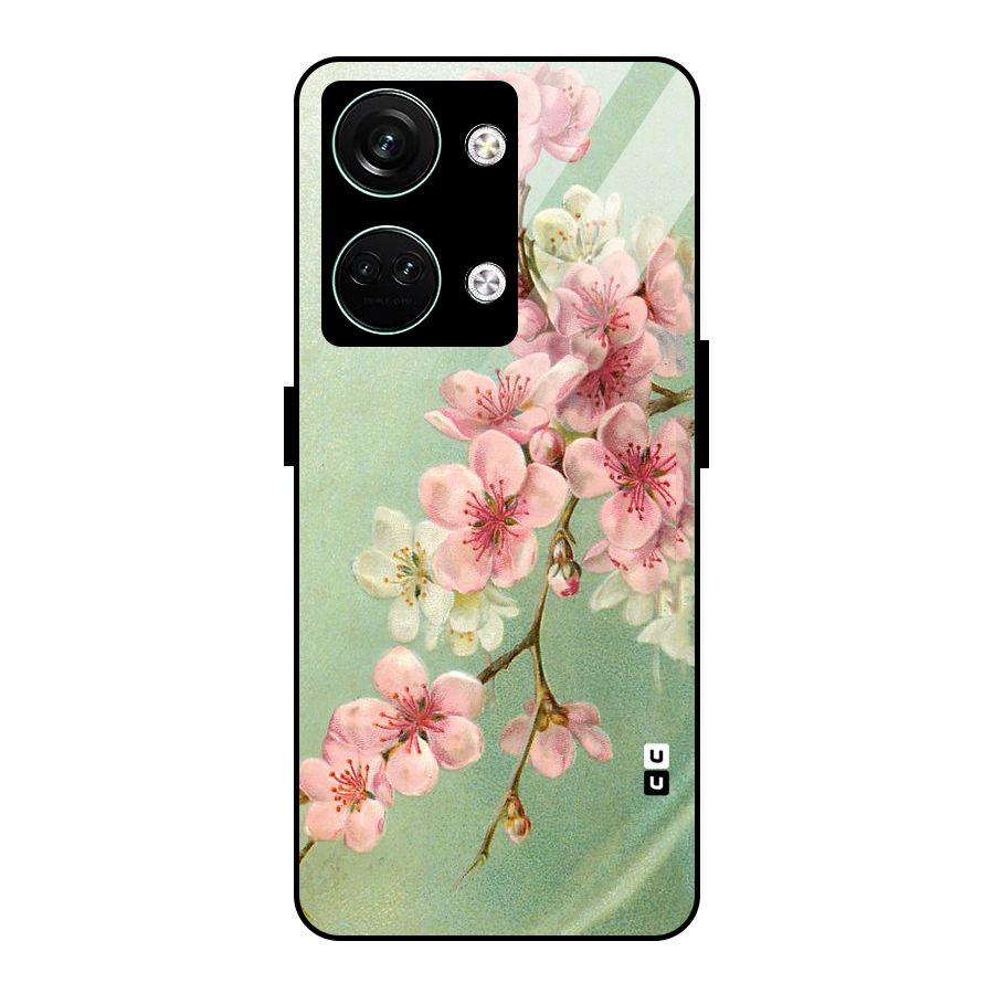 Blossom Cherry Design Glass Back Case for Oneplus Nord 3